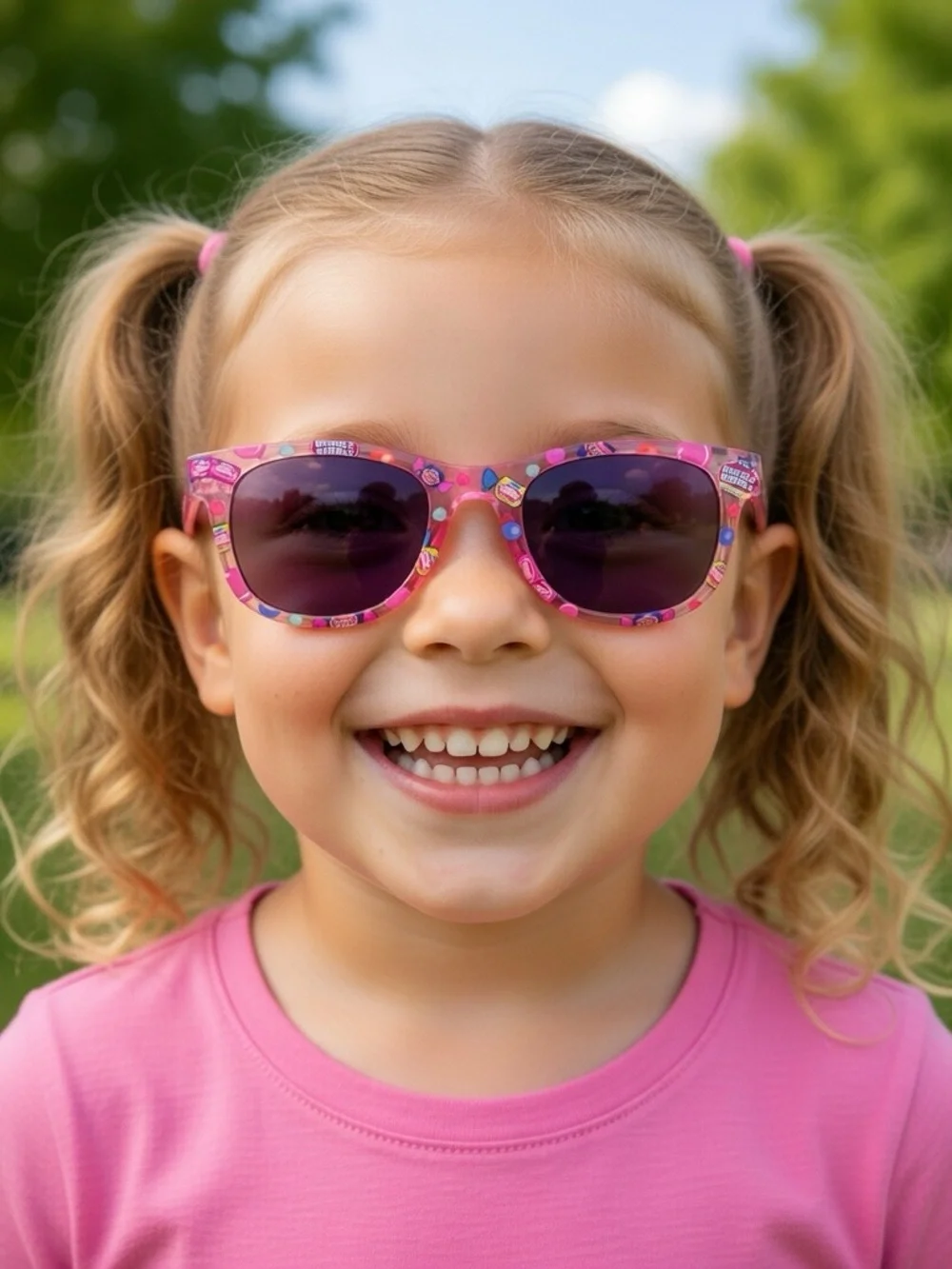 Kids Pink Bubble Pop Sunglasses